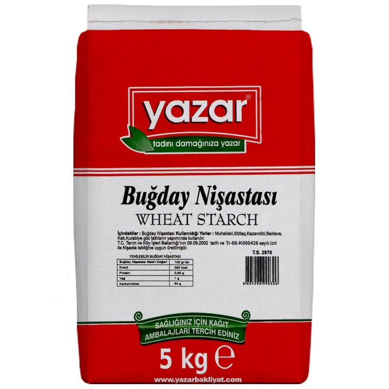Yazar Buğday Nişastası 5 Kg x 2 Adet